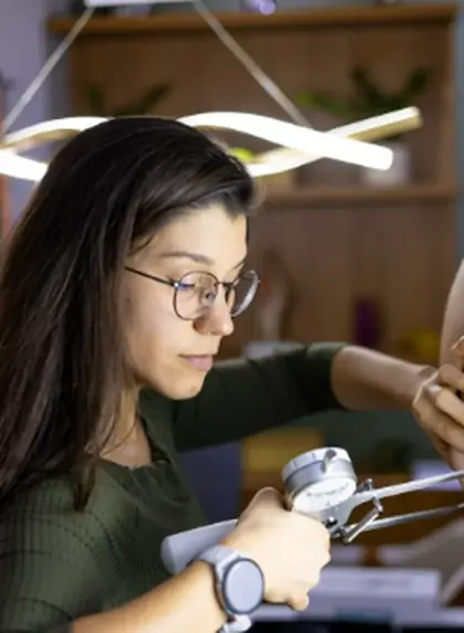 Maria Camila fazendo avaliação física