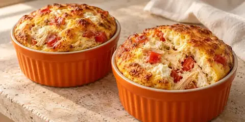 Crepioca de Forno com Frango e Tomate
