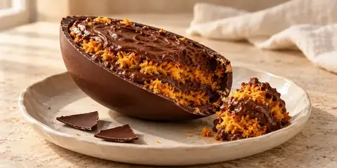 Ovo de Páscoa Fit com Bolo de Cenoura